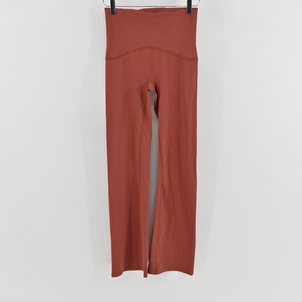 SPANX Booty Boost Flare Pants Womens Size M Cayenne Burnt Orange Athleisure Gym